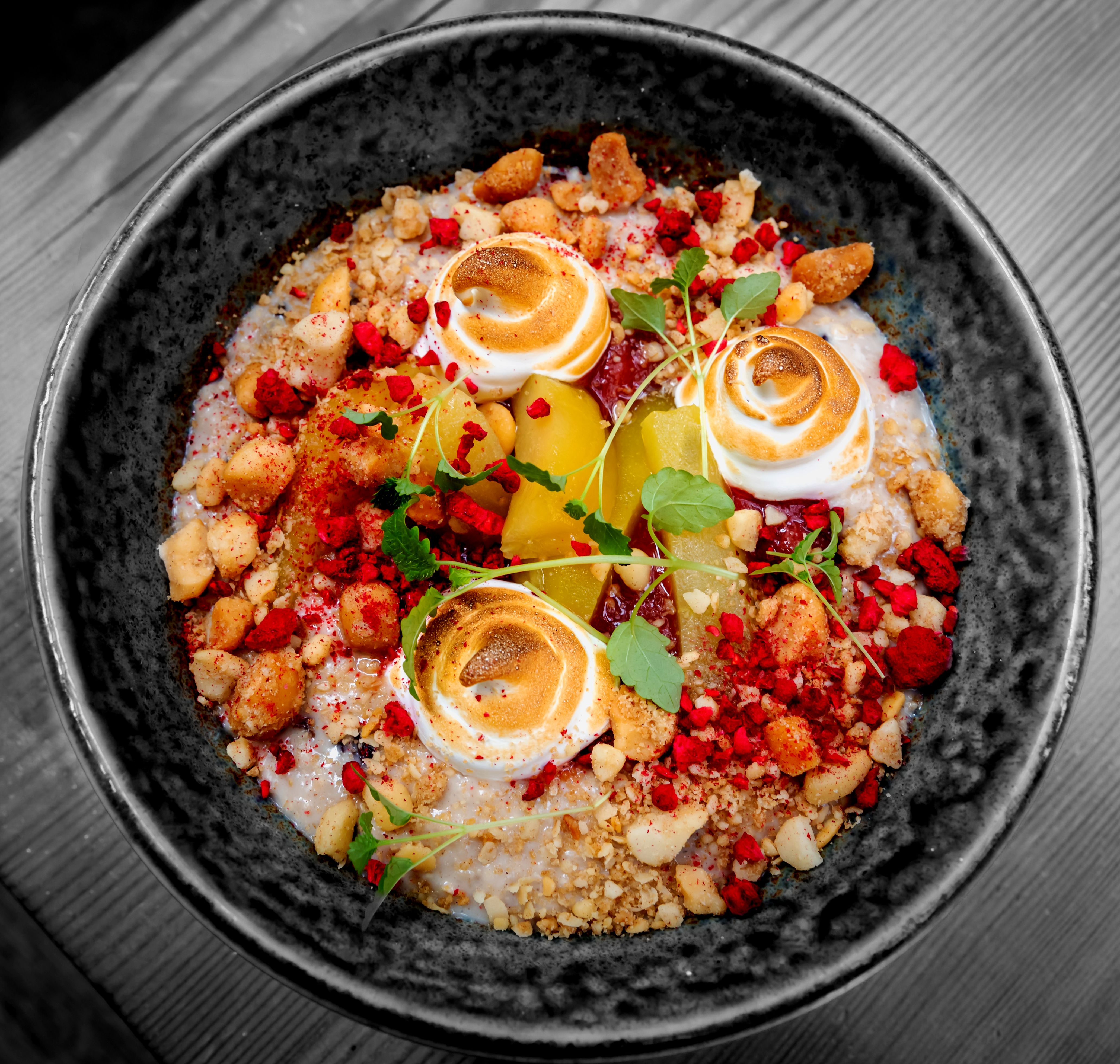 Plated breakfast dish